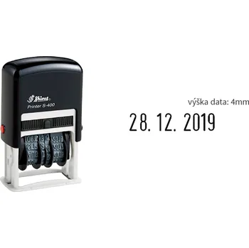 Razítko Datumové razítko Shiny S-400 Printer Line, datum 4 mm, DD.MM.RRRR