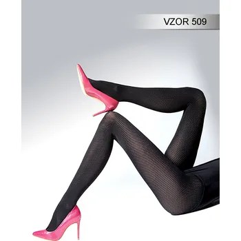 Dámské punčochy Dámské vzorované punčocháče vzor 509 černá MY BEST NOA Varianta: černá, vel. 3