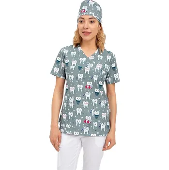 Zdravotnický oděv Dámská halena, chirurgická, motiv zoubky, vel. 38