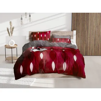 Povlečení Textilomanie Ferla vínové 140 x 200, 70 x 90, 40 x 50 cm zipový uzávěr