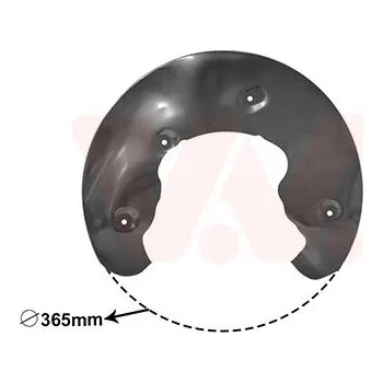 Brzdový kotouč Ochranný plech proti rozstřikování, brzdový kotouč VAN WEZEL 0327372