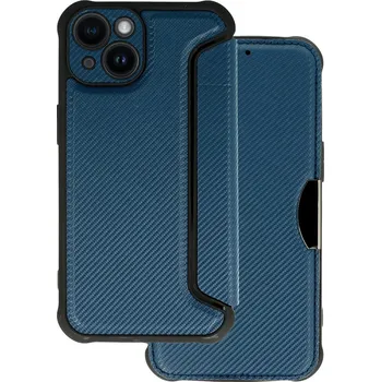 Pouzdro na mobilní telefon Pouzdro Razor Carbon Book pro Iphone 14 Plus navy