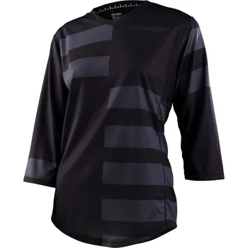 cyklistický dres Dámský cyklistický dres Troy Lee Designs Mischief - Split Stripe Black Velikost: XS