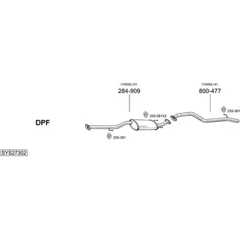 Výfuková trubka výfuková trubka zadní Bosal 800-477