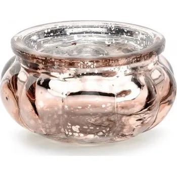 Svícen Skleněný svícen - rose gold