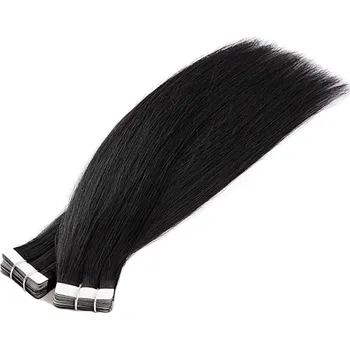 Příčesek Vlasové PU pásky tape in na prodlužování vlasů 60cm 01 - černá jako uhel