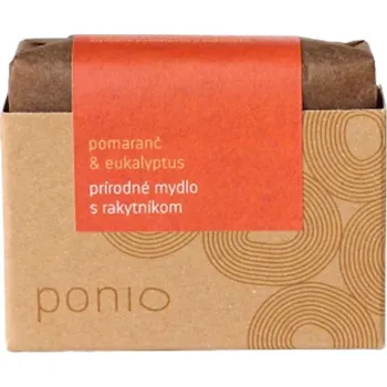 Mýdlo Ponio přírodní tuhé mýdlo Pomeranč a eukalyptus 100g