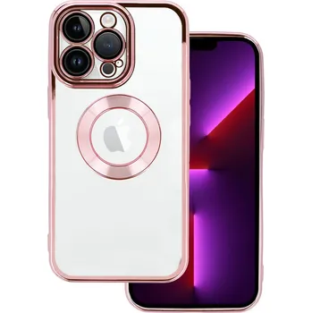 Pouzdro na mobilní telefon Krásné průhledné pouzdro pro Iphone 12 Pro Max růžové