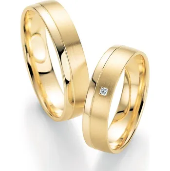 Prsten Snubní prsteny žluté zlato 585 přírodní diamant 0.025 ct SP-10210