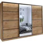 Šatní skříň Harazia 250 se zrcadlem dub…