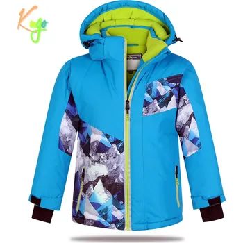 Chlapecká bunda Chlapecká zimní bunda - KUGO PB3889, tyrkysová / hory Barva: Tyrkysová, Velikost: 110