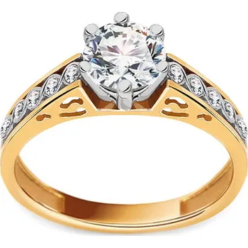 Prsten Zlatý zásnubní prsten Isarel 30 CSRI801 + dárkové balení LUXUS zdarma