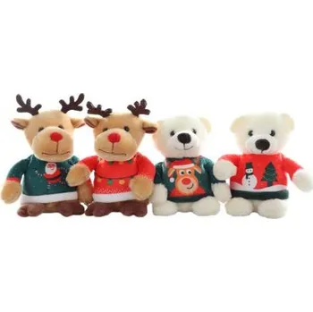 plyšák Plyšové vánoční zvířátko 16 cm