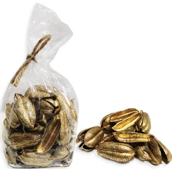 Zahradní dekorace Dekorační plody lusky 100g zlatá