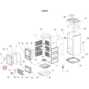 Krbová kamna La Nordica - náhradní dvířka Junior
