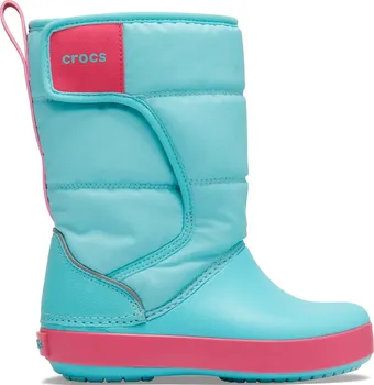 Dívčí sněhule Crocs Lodgepoint Snow Boot K modré/růžové