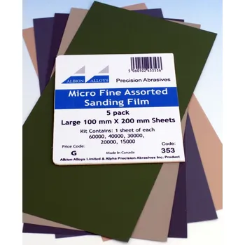 Plastikový model Sada nejjemnějších mikro brusných papírů (5 listů formátu 100x100 mm, hrubosti od 15000-60000)