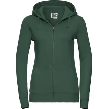 Dámská mikina Green women's hoodie with Authentic Russell zipper RUSSELL zelená 2494954