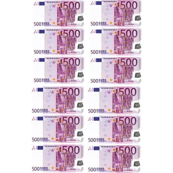 Jedlá dekorace na dort Bankovky 500 EUR jedlý papír A4