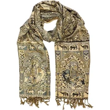 Šála Šála Elefant 01 200 x 70 cm zeleno-okrová