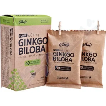 Přípravek na podporu paměti a spánku Vitar Ginkgo biloba 60mg+DMAE+vit.B6 EKO cps.60