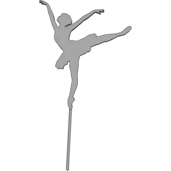 Baletka - plastový zápich - Bílá