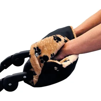 Rukávník Babyrenka Rukávník na kočárek s přepínáním Černá - Tlapky natur