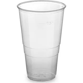 Jednorázové nádobí KELÍMEK PRŮHLEDNÝ 0,5 L,PP,PR.95MM,50KS