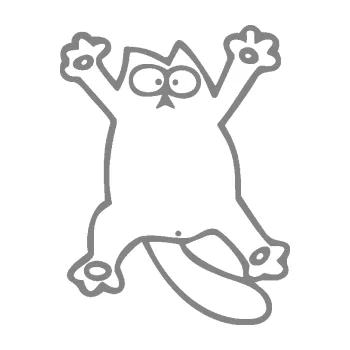 Samolepící dekorace SAMOLEPKA Kočka 041 pravá rozpláclá na skle (17 - šedá) NA AUTO, NÁLEPKA, FÓLIE, POLEP, TUNING, VLASTNÍ TEXT, TISK, AUTOSAMOLEPKY.cz, POLEPY, OBRÁZEK, LOGO, SAMOLEPKY