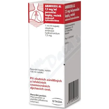 Lék na kašel, rýmu a nachlazení Ambroxol AL 7.5mg/ml por.gtt.sol.100ml