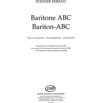 ABC Baritone - klavírní doprovody