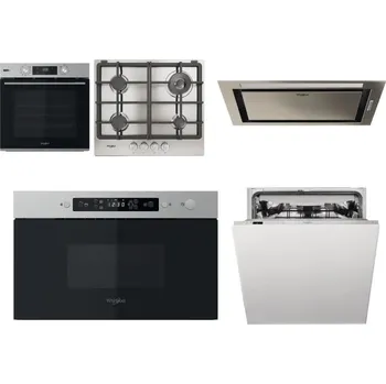 Set domácích spotřebičů WHIRLPOOL OMSK58RU1SX + WHIRLPOOL TGML 661 IX R + WHIRLPOOL WCT3 64 FLB X + WHIRLPOOL MBNA910X + WHIRLPOOL WIC 3C33 PFE