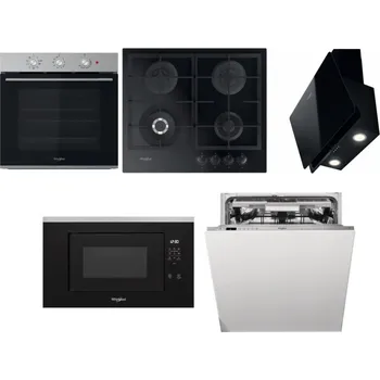 Set domácích spotřebičů WHIRLPOOL OMK38HU0X + WHIRLPOOL GOFL 629/NB1 + WHIRLPOOL WHVP 65F LM K + WHIRLPOOL WMF200G + WHIRLPOOL WIO 3O540 PELG