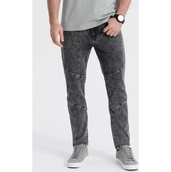 Pánské džíny Pánské džínové kalhoty s prošitím V3 OM-PADP-0109 světle modré