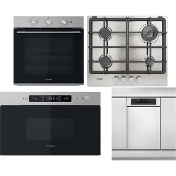 Set domácích spotřebičů WHIRLPOOL OMK38HU0X + WHIRLPOOL TGML 661 IX R + WHIRLPOOL MBNA910X + WHIRLPOOL WSBO 3O34 PF X