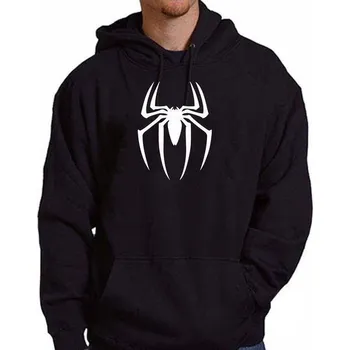 Pánská mikina mikina s kapucí SPIDERMAN - pavouk Černá L