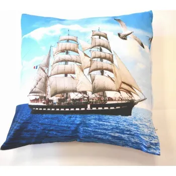 Povlak na dekorativní polštářek Apex® produktová řada 3D 3D povláček na polštářek Apex - Loď - Povláček na polštářek