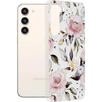 Pouzdro na mobilní telefon Kryt Samsung Galaxy S22 Techsuit - Marble Series - Chloe White
