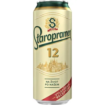 Pivo Staropramen ležák 0,5l - plech