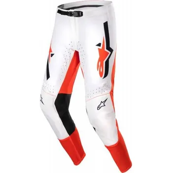 Moto kalhoty Kalhoty SUPERTECH WARD, ALPINESTARS (bílá/oranžová) 2024 38