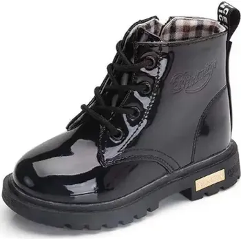 Dětská sportovní obuv Čína Moderní dětské kotníkové boty se zipem a tkaničkami Barva: A488 - Černá, Velikost EUR: 33