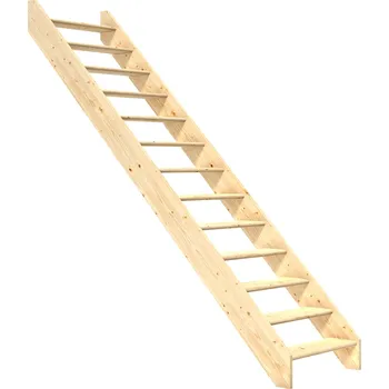 Schodiště DOLLE PARIS - Smrk Podstupnice: Bez podstupnic, Zábradlí: Bez zábradlí, Vedení schodů: Rovný běh