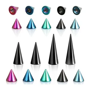 Piercing Atreya Náhradní ocelový hrot na piercing - černý Velikost: 1,2 mm x 3 mm x 3 mm