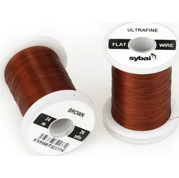 Sybai Drátek Flat Colour Wire Ultrafine Brown