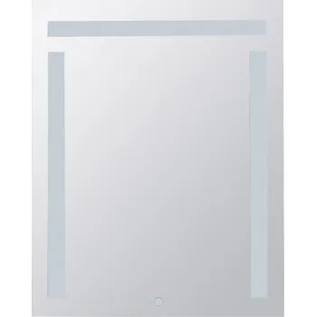 Zrcadlo Bemeta Zrcadlo s LED Bočním a Horním Osvětlením 60 x 80 cm, Obdélníkové, Dotykový Senzor, Studená Bílá 6000 K, Ultra Tenký Profil, Vysoké Krytí IP65 (Kód 101401107)