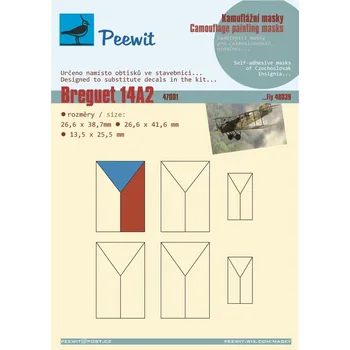 Plastikový model 1/48 Camouflage mask Breguet 14A2 CZ (FLY)