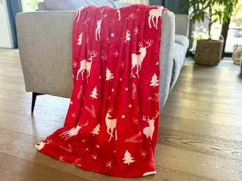 deka Textilomanie Vánoční mikroplyšová deka 160 x 200 cm
