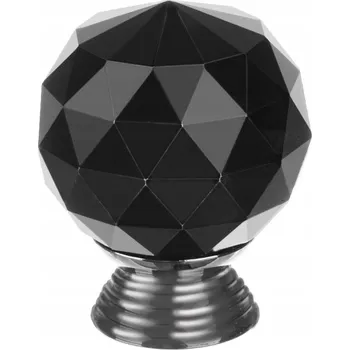 Nábytkové kování Iso Trade 12536 nábytková úchytka křišťálová koule černá