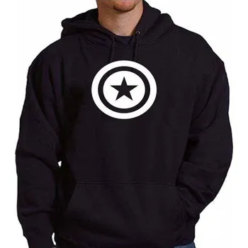 Pánská mikina mikina s kapucí AVENGERS - Captain America Černá L