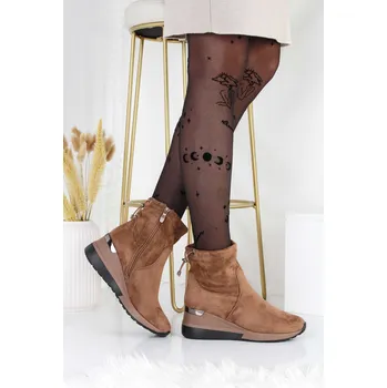 Dámská zimní obuv CAMO Semišové kotníkové boty 2088-2CA Velikost: 40